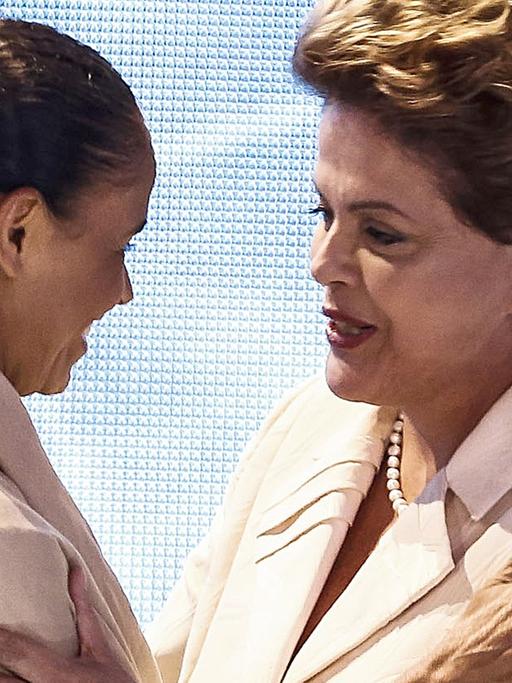 Zweikampf in Brasilien: Amtsinhaberin Dilma Rousseff und ihrer Herausforderin Marina Silva