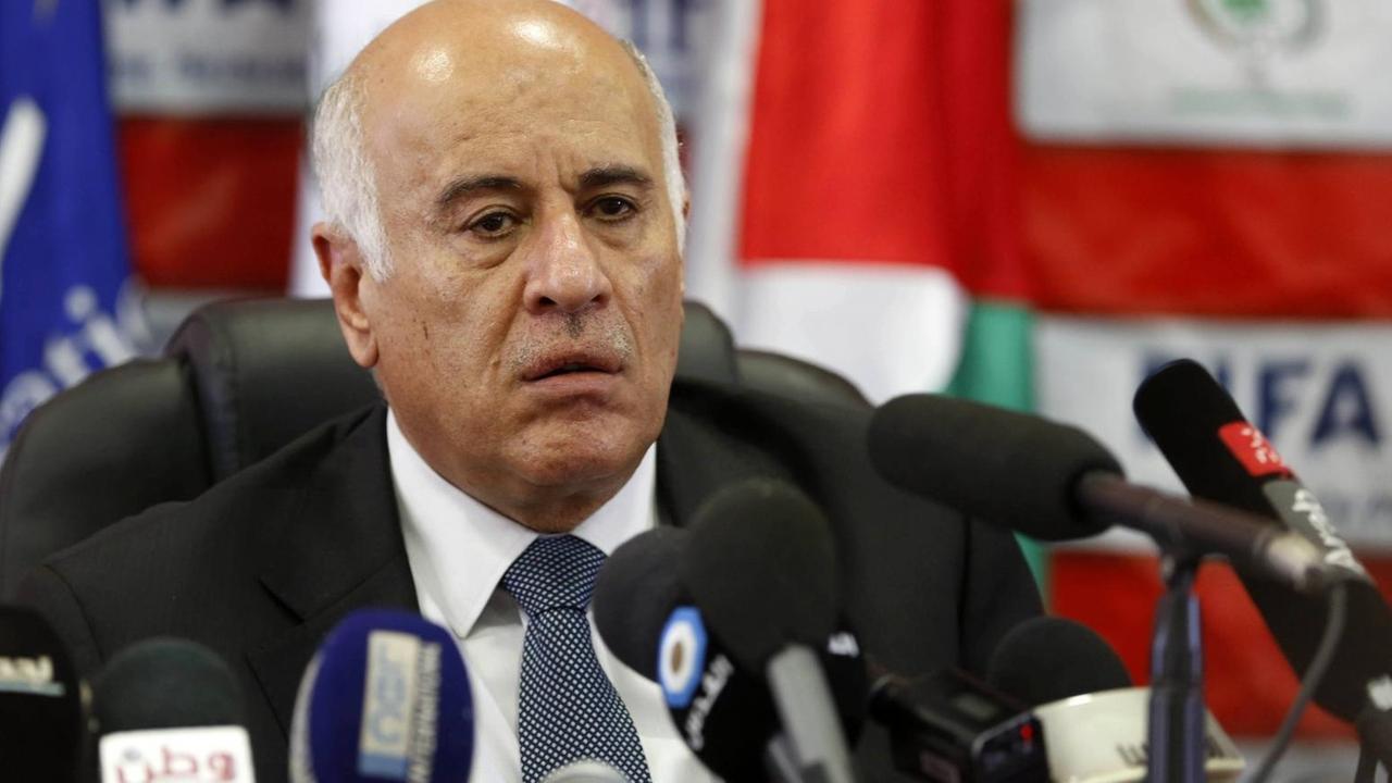 Der palästinensische Verbandspräsident Jibril Rajoub Der palästinensische Verbandspräsident Jibril Rajoub