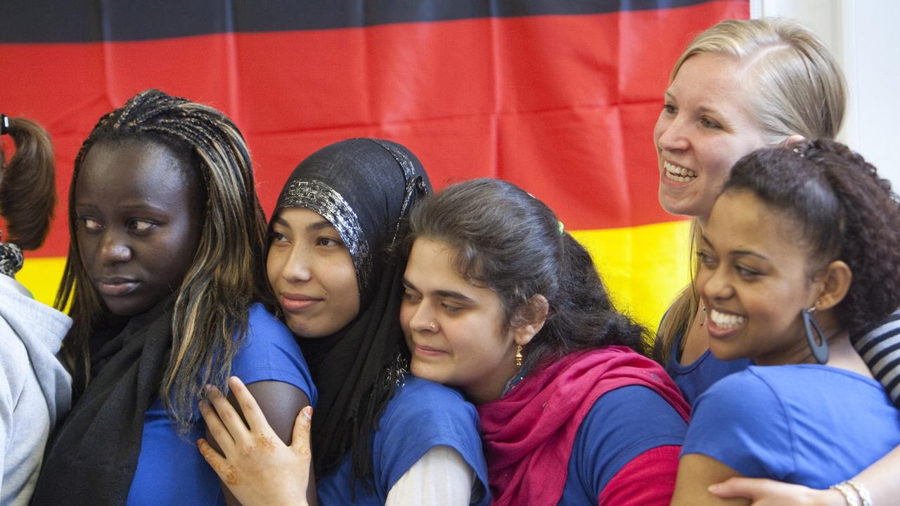 Kinder von Migranten in berufsbildender Schule, Frankfurt am Main 2009 Kinder von Migranten in berufsbildender Schule, Frankfurt am Main 2009