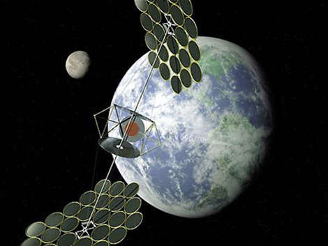 Satelliten sollen künftig Sonnenenergie im All sammeln und zur Erde senden. Satelliten sollen künftig Sonnenenergie im All sammeln und zur Erde senden.