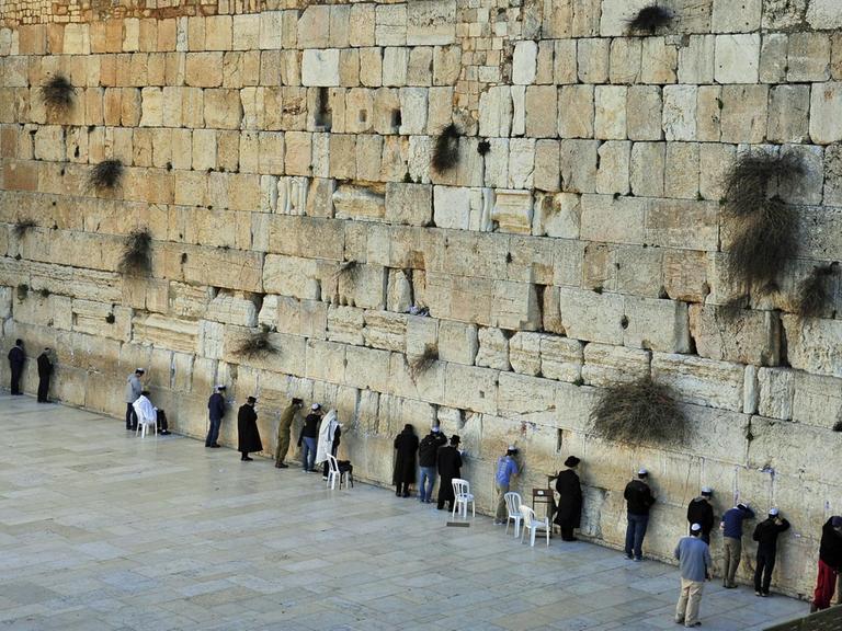 Die Westmauer (Klagemauer) des ehemaligen Tempels in der Altstadt von Jerusalem