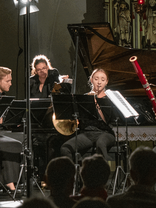 Ein Ensemble des Festivals Krzyżowa-Music in der Pfarrkirche St. Anna in Grodziszcze (ehem. Gräditz) am 23.8.2019