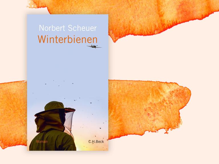Das Bild zeigt das Cover des Buches "Winterbienen" von Norbert Scheer, auf dem einen Imker im Schattenriss abgebildet ist.