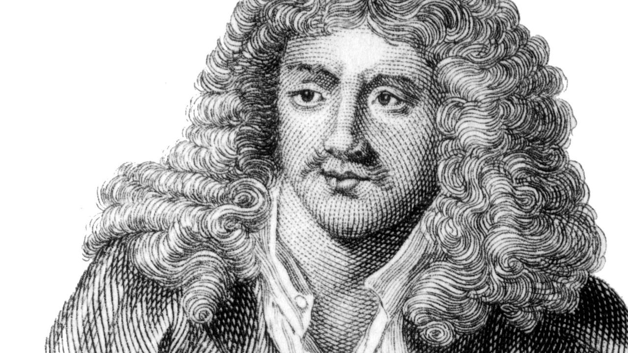 Eine Zeichnung von Jean Baptiste Molière. Eine Zeichnung von Jean Baptiste Molière.