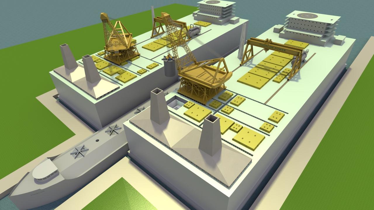Virtual Reality-Modell des Thorcon-Reaktors. Virtual Reality-Modell des Thorcon-Reaktors.