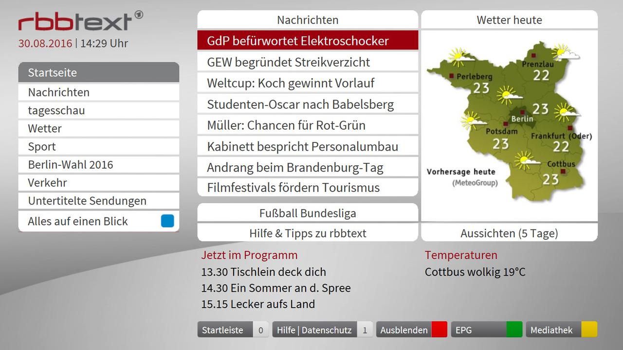 Die "Hybrid Broadcast Broadband TV"-Technologie ermöglicht es, Teletext-Angebote attraktiver zu gestalten. Die "Hybrid Broadcast Broadband TV"-Technologie ermöglicht es, Teletext-Angebote attraktiver zu gestalten.