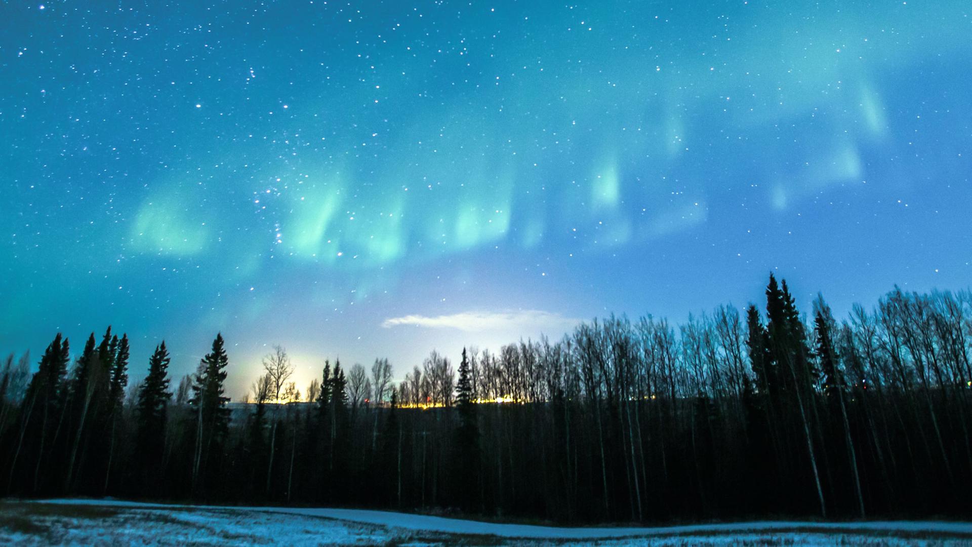 Polarlicht mit Sternen über Alaska, aufgenommen am 20.11.2012 in der Nähe von Fairbanks Polarlicht mit Sternen über Alaska, aufgenommen am 20.11.2012 in der Nähe von Fairbanks