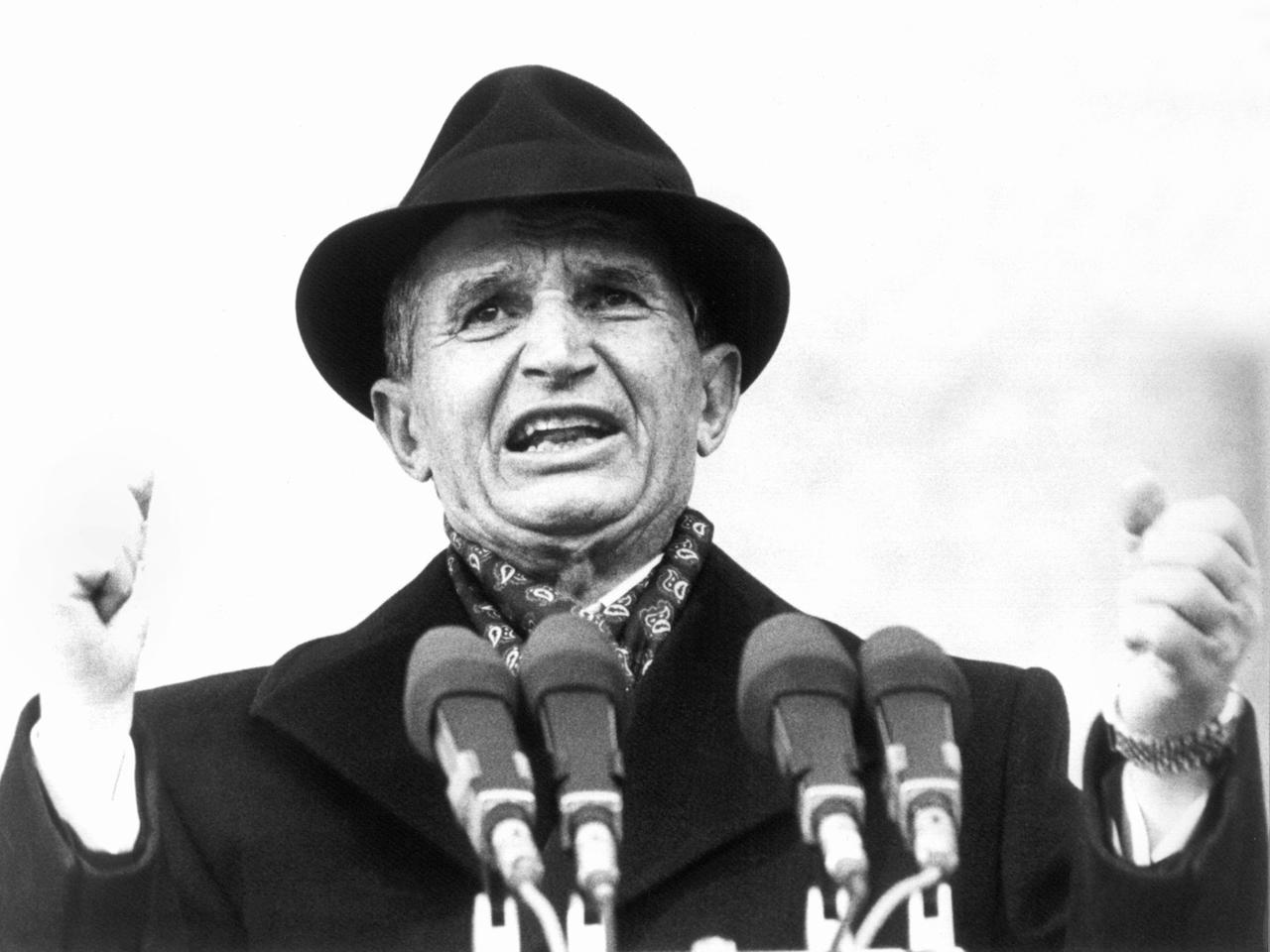 Der rumänische Staats- und Parteichef Nicolae Ceausescu