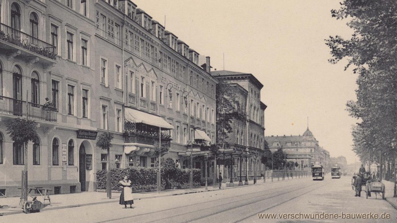 Das Gewerbehaus in der Ostraallee Nr. 13 in Dresden vor dem 2.Weltkrieg Das Gewerbehaus in der Ostraallee Nr. 13 in Dresden vor dem 2.Weltkrieg