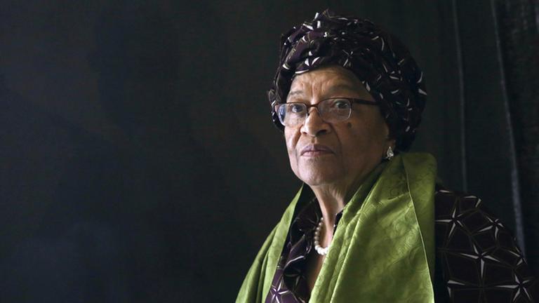 Die scheidende Präsidentin von Liberia Ellen Johnson-Sirleaf