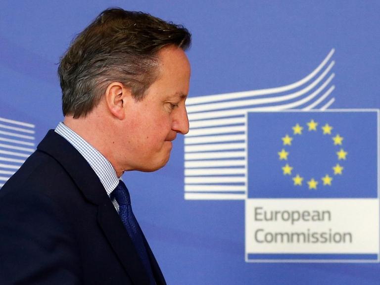 Der britische Premierminister David Cameron beim Besuch der EU-Kommission in Brüssel am 29.01.2016.