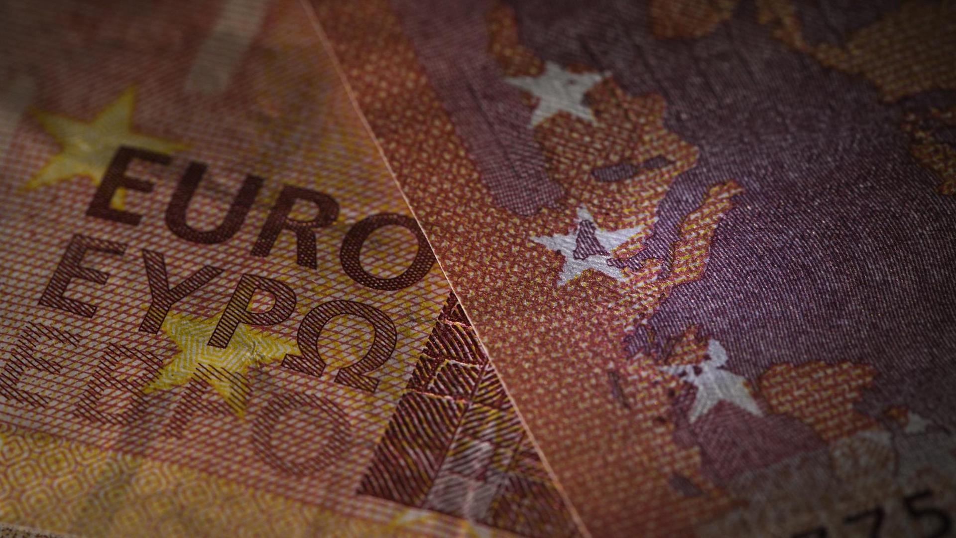 Griechische 10-Euro-Scheine.