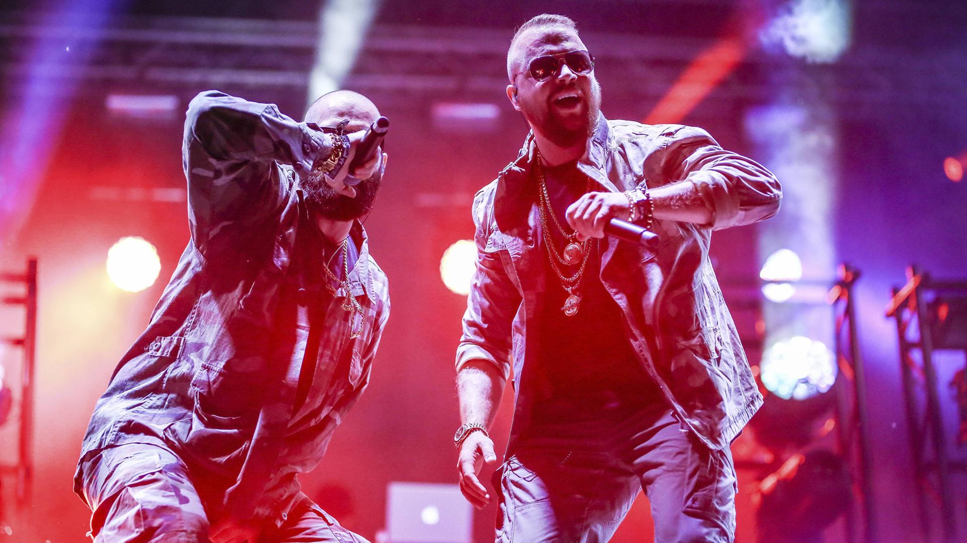 Kollegah live auf dem Splash! Festival auf der Halbinsel Ferropolis. Kollegah live auf dem Splash! Festival auf der Halbinsel Ferropolis.