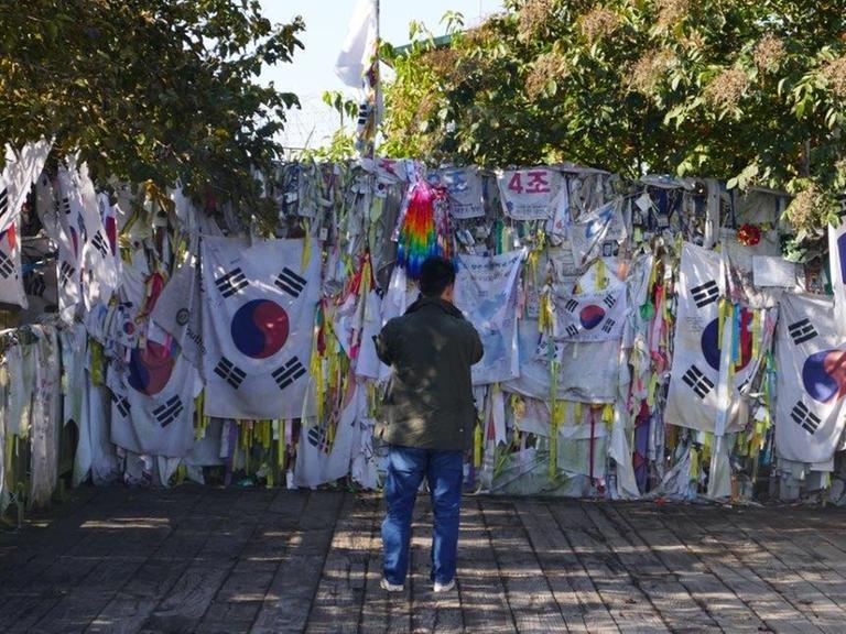 Mit Brettern vernagelt: die Grenze von Süd- nach Nordkorea