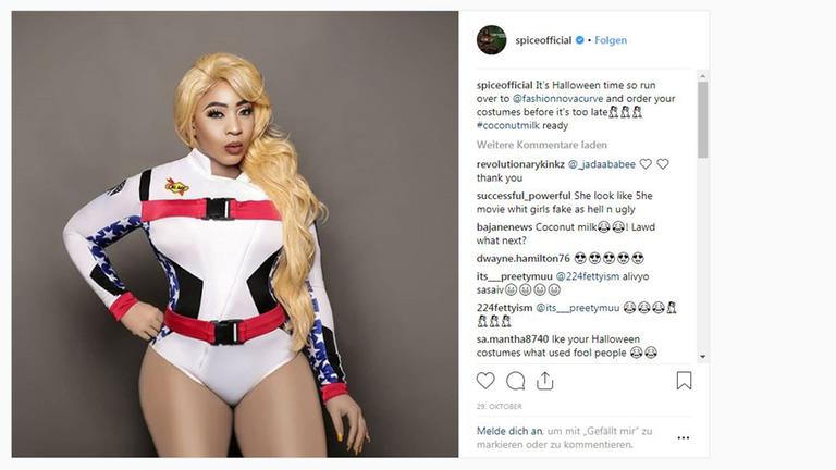 Offizelles Foto von Spice auf ihrem Instagram-Account Offizelles Foto von Spice auf ihrem Instagram-Account