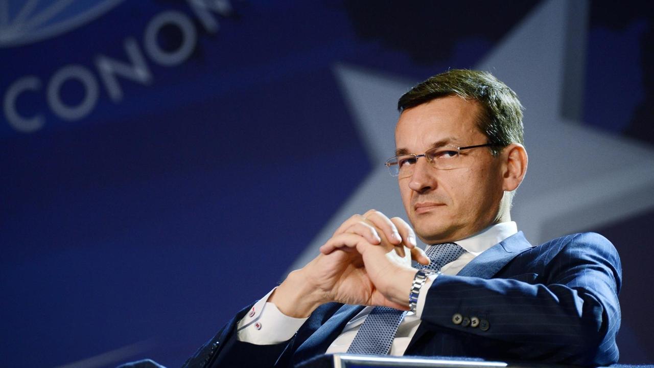 09/05/2017 Der neue Ministerpräsident Polens im Mai 2017 auf dem Economic Forum in Krynica-Zdroj (damals als Finanz- und Wirtschaftsminister). 09/05/2017 Der neue Ministerpräsident Polens im Mai 2017 auf dem Economic Forum in Krynica-Zdroj (damals als Finanz- und Wirtschaftsminister).