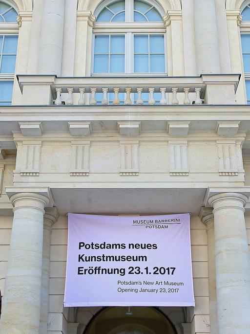 Fassade am Palast Barberini in Potsdam, aufgenommen 10. Januar 2017. Das Museum Barberini öffnet am 23. Januar 2017.