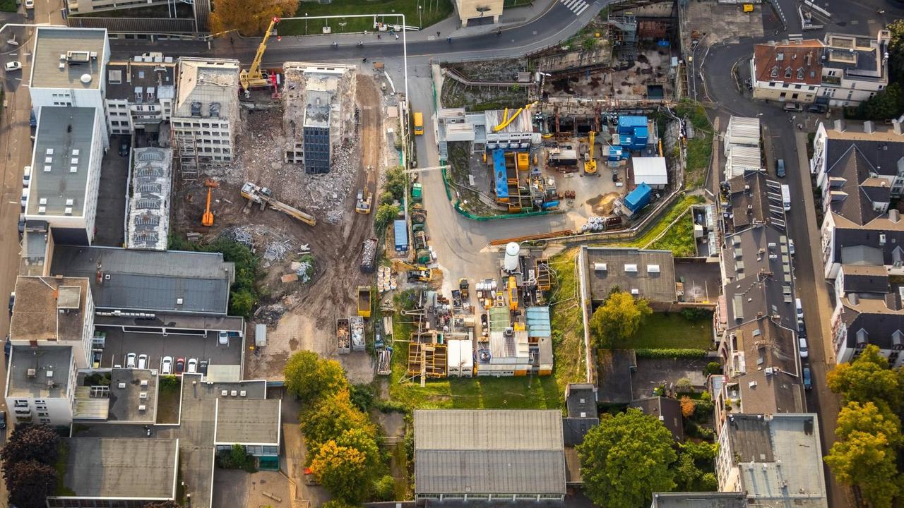 Baustelle des neuen Stadtarchiv Köln, Einsturz des Kölner Stadtarchiv,Waidmarkt, Stadtbahnbau, Köln, Rheinland, Nordrhein-Westfalen, Deutschland Baustelle des neuen Stadtarchiv Köln, Einsturz des Kölner Stadtarchiv,Waidmarkt, Stadtbahnbau, Köln, Rheinland, Nordrhein-Westfalen, Deutschland