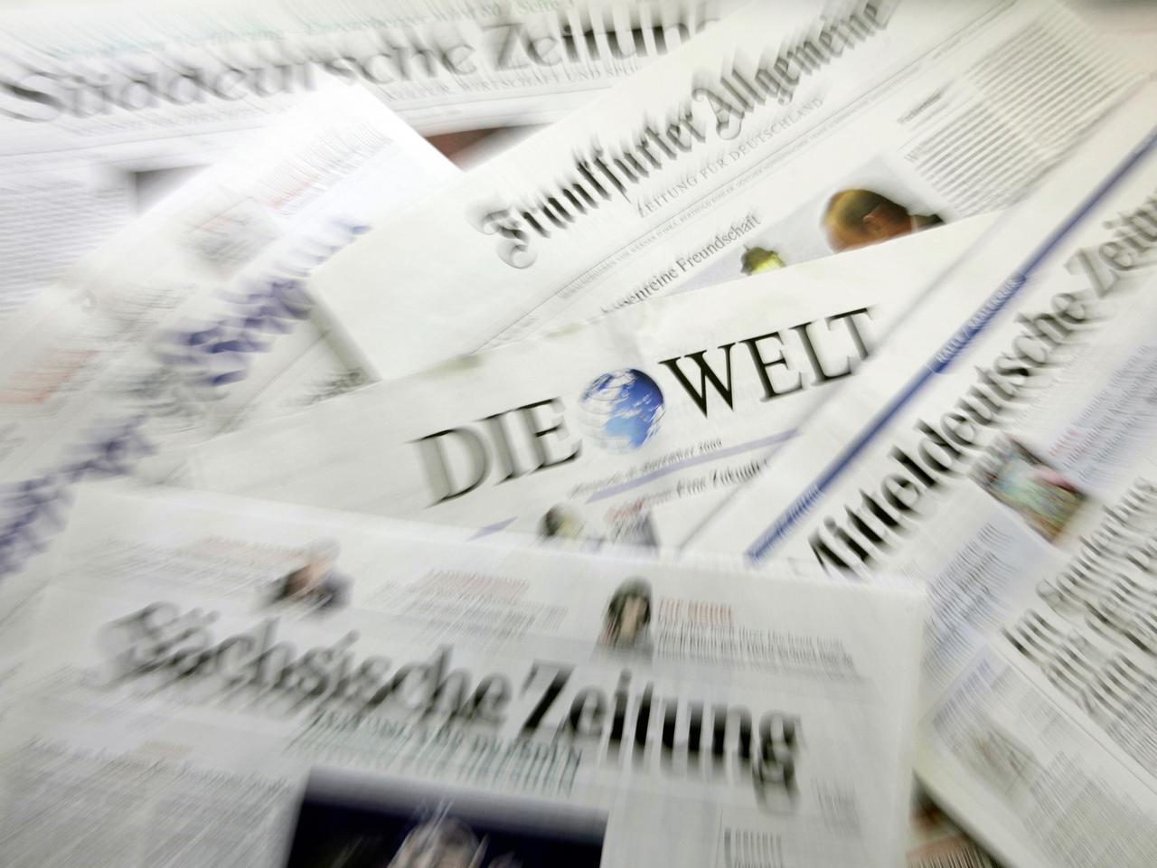 Verschiedene deutsche Tageszeitungen liegen zur Presseschau bereit. Verschiedene deutsche Tageszeitungen liegen zur Presseschau bereit.
