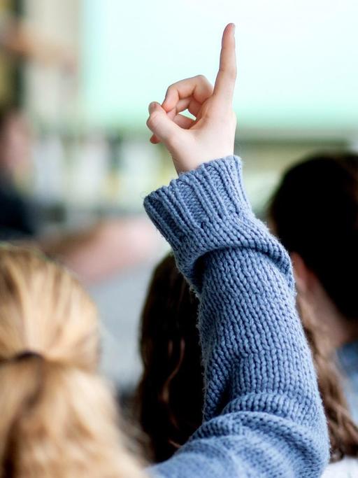 Oldenburg: Schülerinnen melden sich während des Unterrichts an einer Schule.