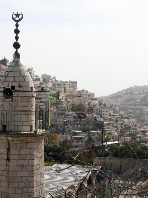 Die Al Ein Moschee im Ost-Jerusalemer Stadtviertel Silwan in der Nähe der Altstadt, aufgenommen am 22.11.2016.