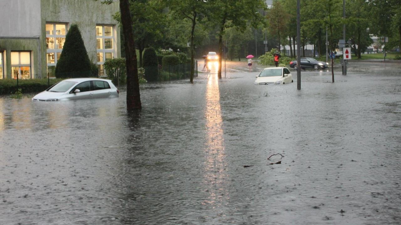 Überschwemmung am 28. Juli 2014 in Münster