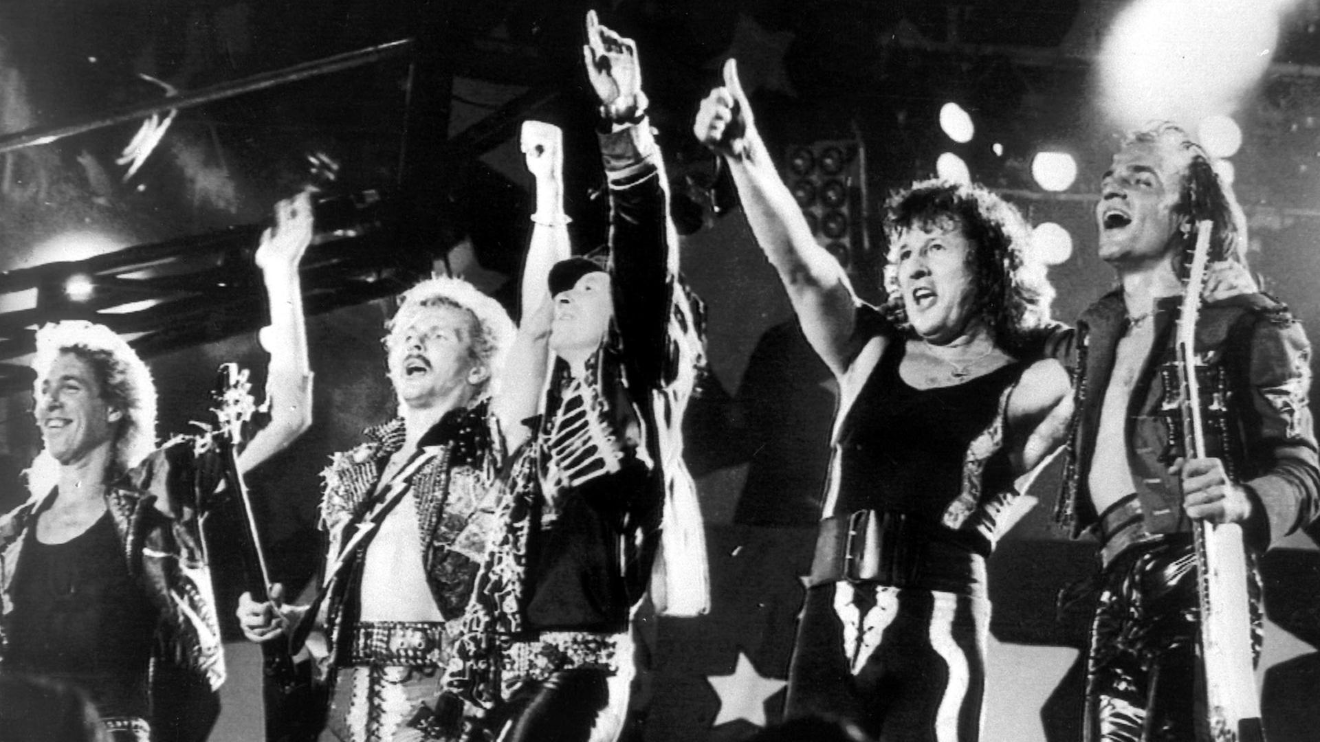 Die Rockband "Scorpions" im Jahre 1989 Die Rockband "Scorpions" im Jahre 1989
