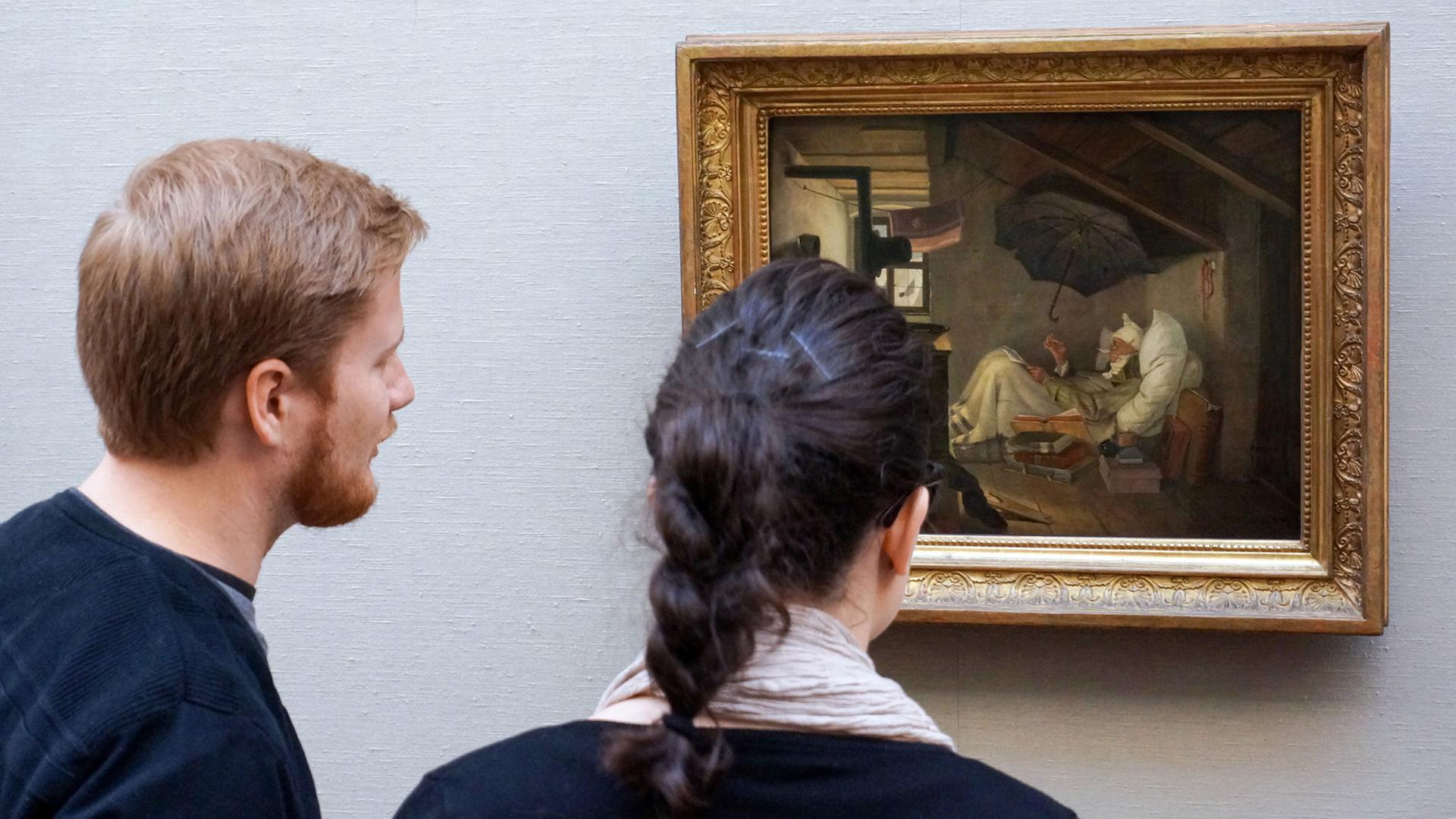 Carl Spitzwegs "Der arme Poet" in der Neuen Pinakothek in München. Carl Spitzwegs "Der arme Poet" in der Neuen Pinakothek in München.
