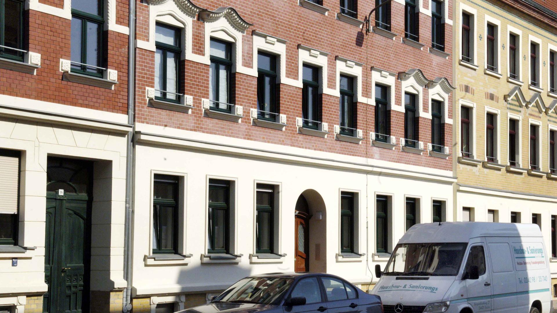 Sanierte Wohnhäuser in der Oelsnerstraße in Leipzig. Sanierte Wohnhäuser in der Oelsnerstraße in Leipzig.