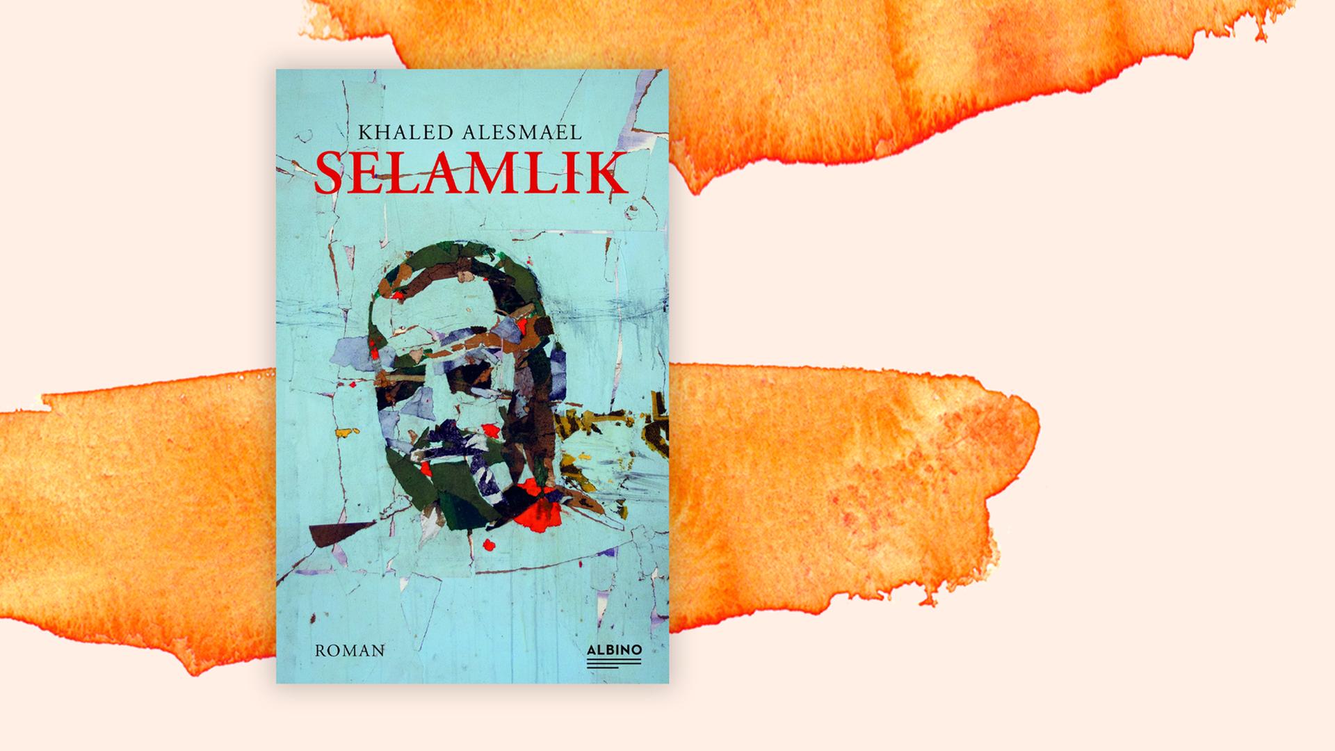 Cover des Romans "Selamlik": ein collagenartig gestalteter Männerkopf in schwarz vor türkisfarbenem Hintergrund Cover des Romans "Selamlik": ein collagenartig gestalteter Männerkopf in schwarz vor türkisfarbenem Hintergrund