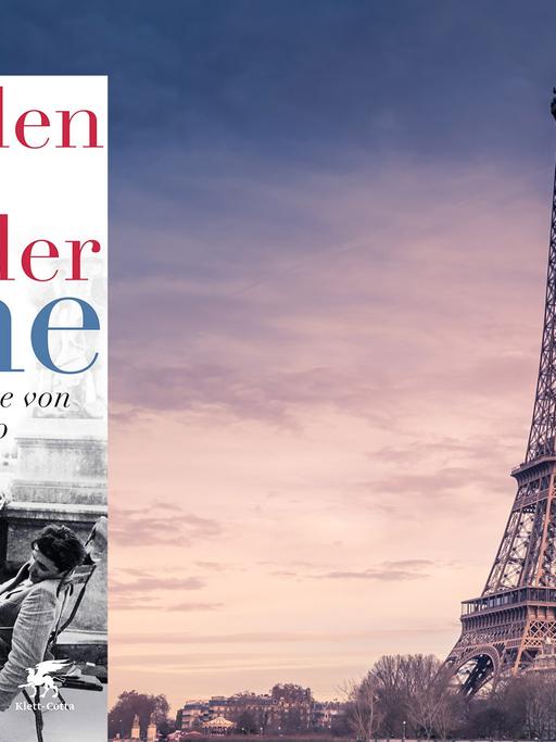 Cover von Agnès Poirier Buch "An den Ufern der Seine. Die magischen Jahre von Paris 1940-1950". Im Hintergrund ist der Eiffelturm zu sehen.