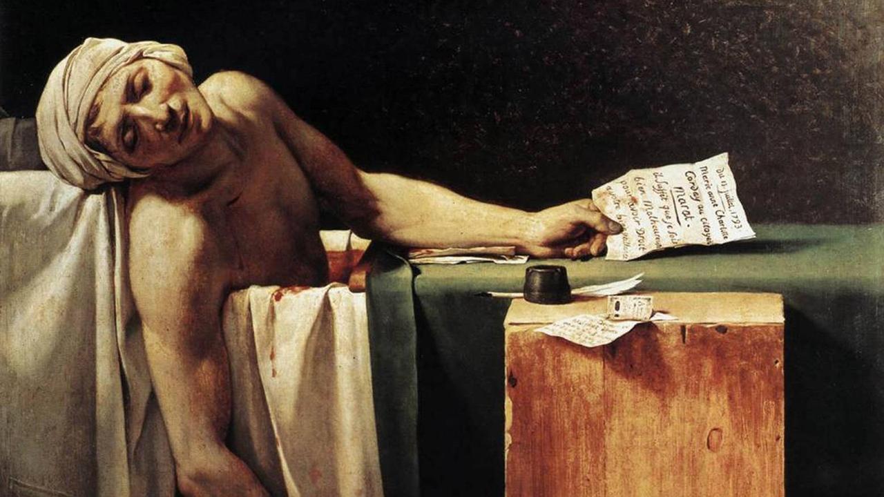 "Der Tod des Marat" - Ein Gemälde von Jacques-Louis David. "Der Tod des Marat" - Ein Gemälde von Jacques-Louis David.