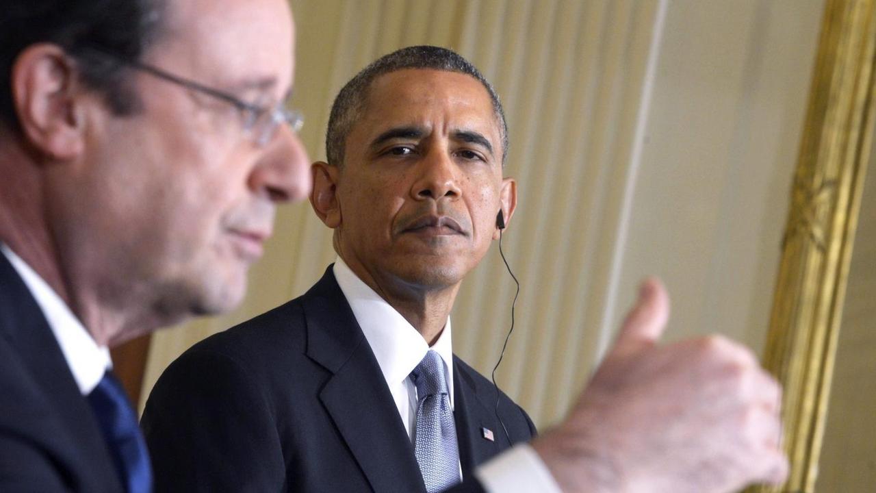 Francois Hollande (l.) mit Barack Obama