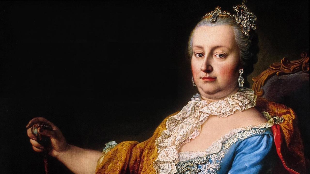 Maria Theresia von Österreich auf einer zeitgenössischen Darstellung. Maria Theresia von Österreich auf einer zeitgenössischen Darstellung.