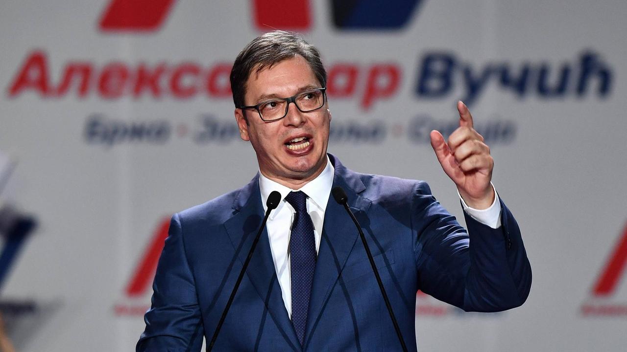 Der serbische Präsident Aleksandar Vučic. Der serbische Präsident Aleksandar Vučic.