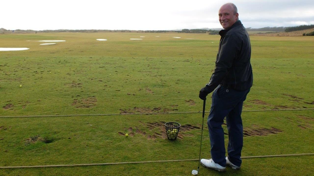 Der Golfer Dave auf der Anlage von Donald Trump. Der Golfer Dave auf der Anlage von Donald Trump.