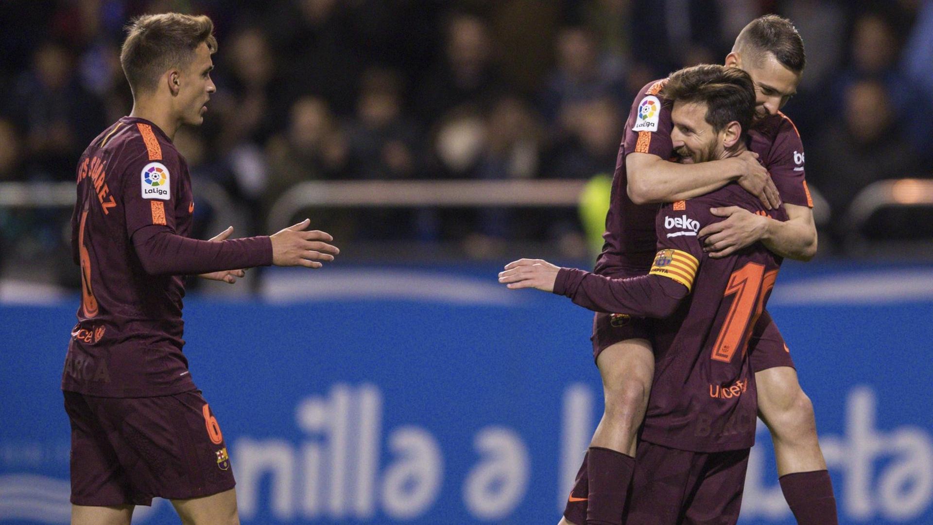 Lionel Messi im Spiel La Coruna - FC Barcelona Lionel Messi im Spiel La Coruna - FC Barcelona