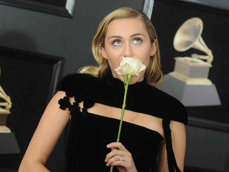 Miley Cyrus bei den 60. Grammy Awards am Madison Square Garden in New York.