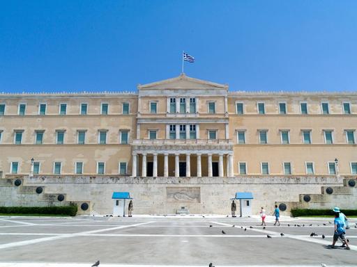 Das griechische Parlamentsgebäude in Athen