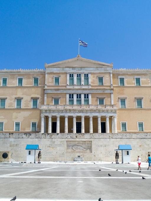 Das griechische Parlamentsgebäude in Athen