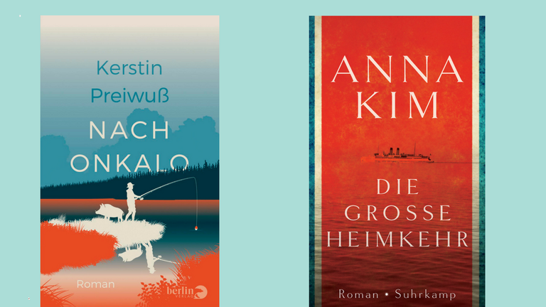 Buchcover Kerstin Preiwuß: Nach Onkalo u. Anna Kim: Die große Heimkehr Buchcover Kerstin Preiwuß: Nach Onkalo u. Anna Kim: Die große Heimkehr