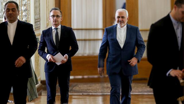 Bundesaußenminister Heiko Maas (SPD) und sein iranischer Amtskollege Mohammed Javad Zarif im Iran