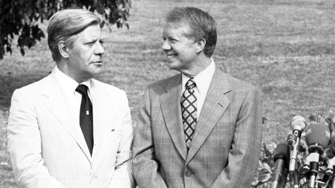 Bundeskanzler Helmut Schmidt mit US-Präsident Jimmy Carter 1979 Bundeskanzler Helmut Schmidt mit US-Präsident Jimmy Carter 1979