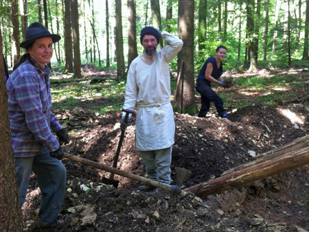 Handwerker im Wald von Meßkirch Handwerker im Wald von Meßkirch
