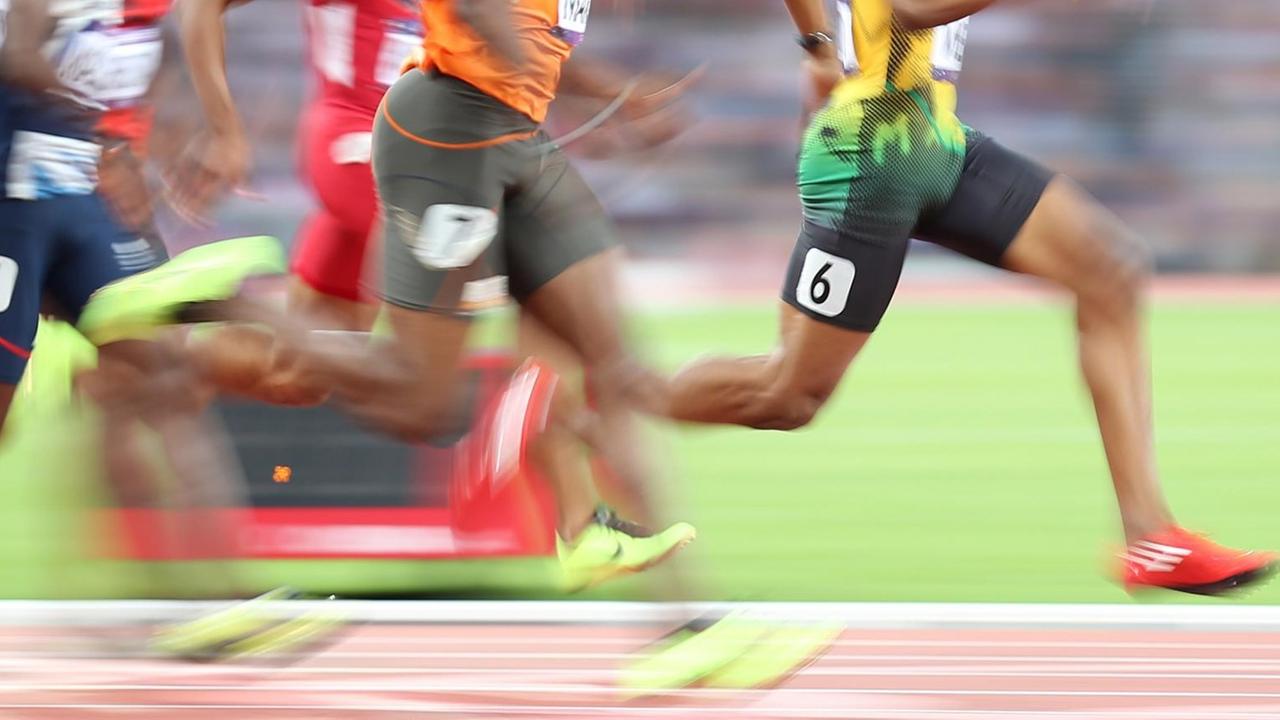 Szene aus dem Halbfinale über 200 Meter bei den Olympischen Sommerspielen in London 2012 Szene aus dem Halbfinale über 200 Meter bei den Olympischen Sommerspielen in London 2012
