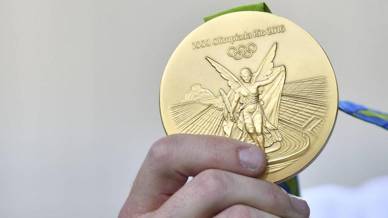 Eine Goldmedaille bei den Olympischen Spielen in Rio 2016. Eine Goldmedaille bei den Olympischen Spielen in Rio 2016.