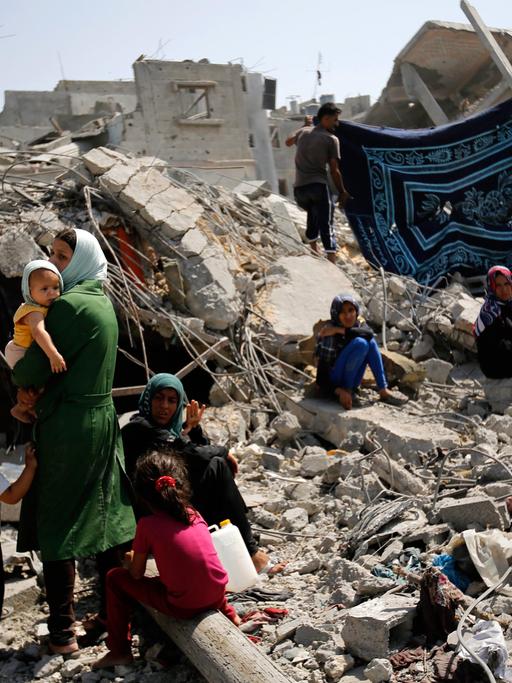 Ein zerstörtes Haus in Gaza Stadt nach einem israelischen Luftangriff am 4. August 2014.