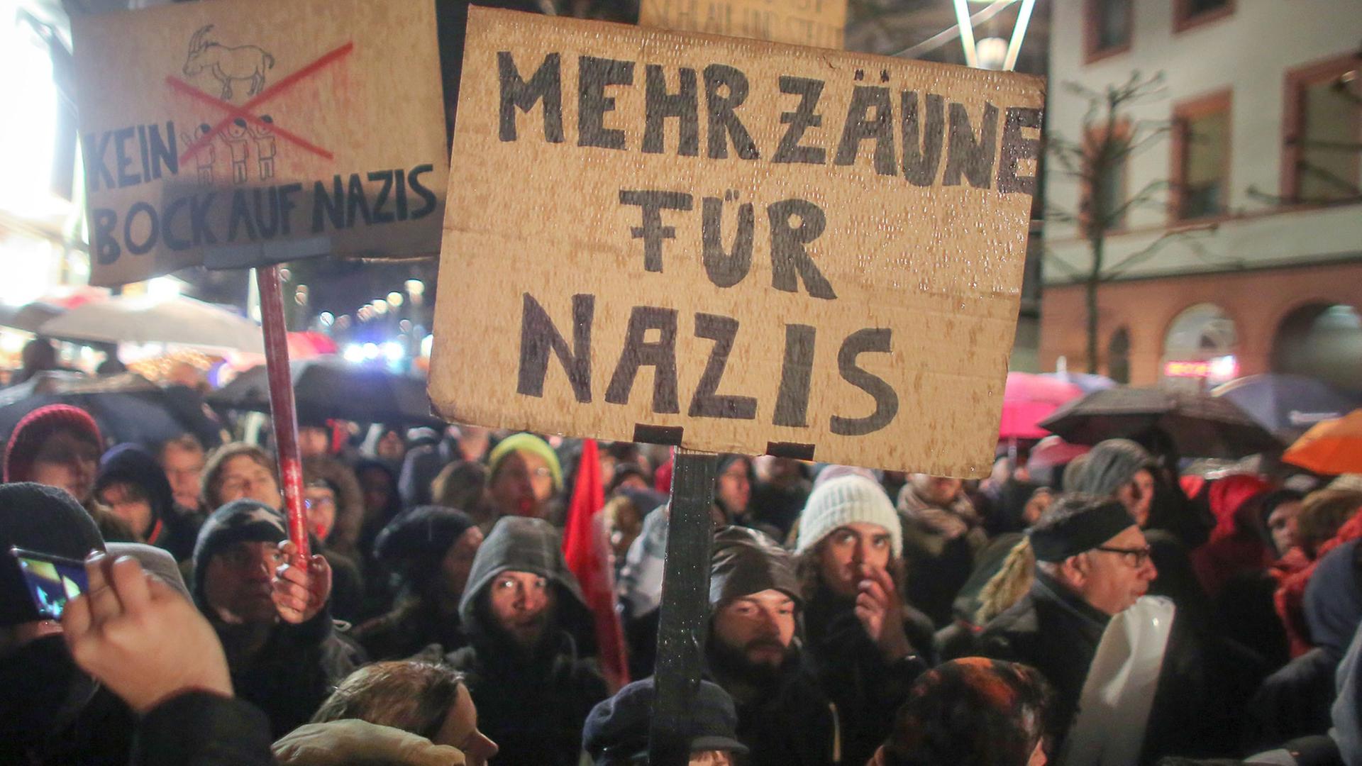 Demonstration gegen die AfD in Mainz Demonstration gegen die AfD in Mainz