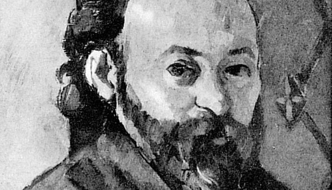 Das zeitgenössische Gemälde zeigt den französischen Maler Paul Cézanne (1839-1906).