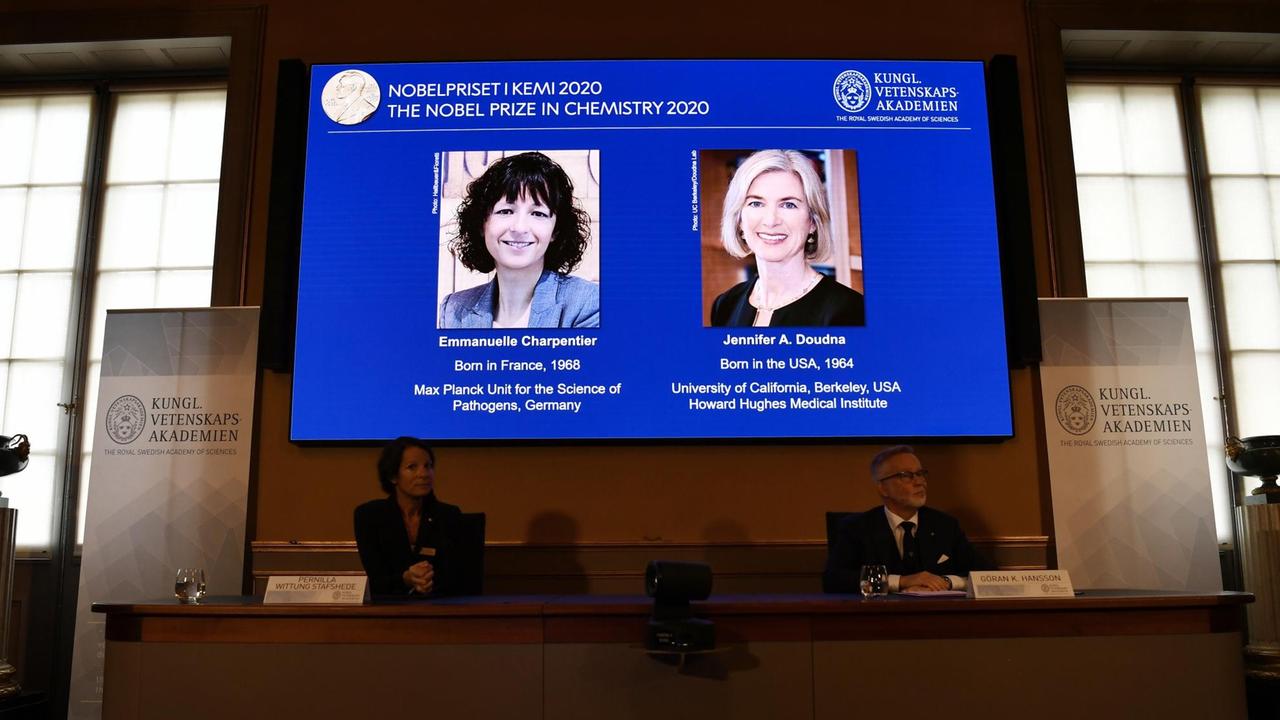 Bekanntgabe der Nobelpreise für Chemie im Jahr 2020 Bekanntgabe der Nobelpreise für Chemie im Jahr 2020